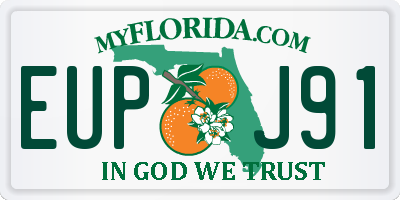 FL license plate EUPJ91