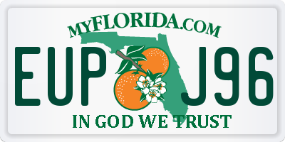 FL license plate EUPJ96