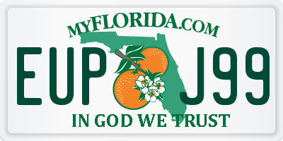 FL license plate EUPJ99