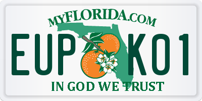 FL license plate EUPK01