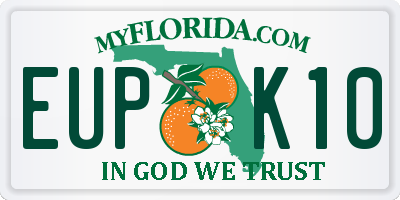 FL license plate EUPK10