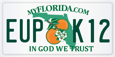 FL license plate EUPK12