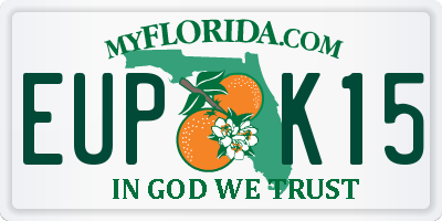 FL license plate EUPK15