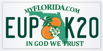 FL license plate EUPK20