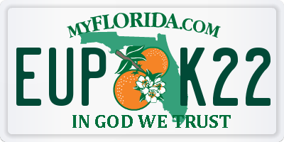FL license plate EUPK22