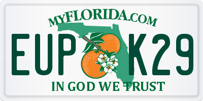 FL license plate EUPK29