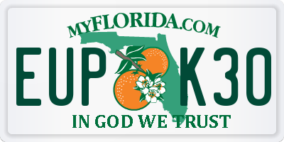 FL license plate EUPK30