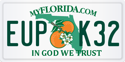 FL license plate EUPK32
