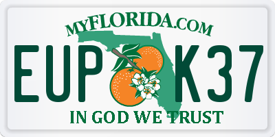 FL license plate EUPK37