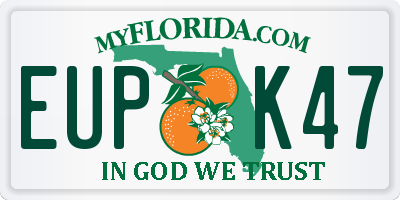 FL license plate EUPK47