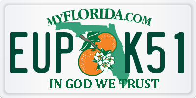 FL license plate EUPK51