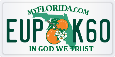 FL license plate EUPK60