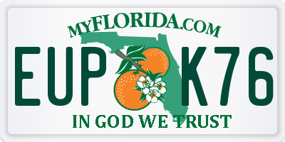 FL license plate EUPK76