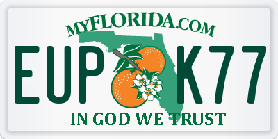 FL license plate EUPK77