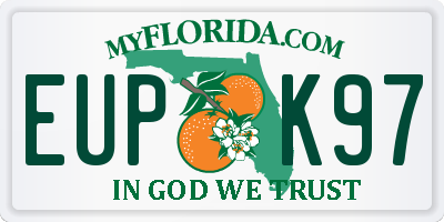 FL license plate EUPK97