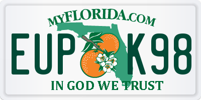 FL license plate EUPK98