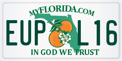 FL license plate EUPL16