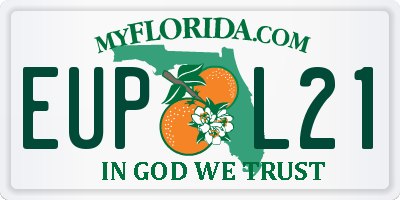 FL license plate EUPL21