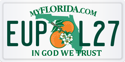 FL license plate EUPL27