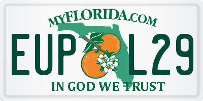 FL license plate EUPL29