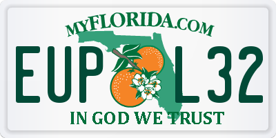 FL license plate EUPL32