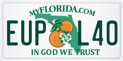 FL license plate EUPL40