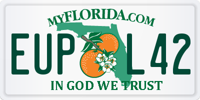FL license plate EUPL42