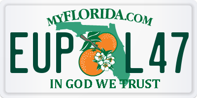 FL license plate EUPL47