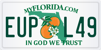 FL license plate EUPL49