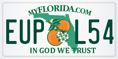 FL license plate EUPL54