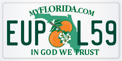 FL license plate EUPL59
