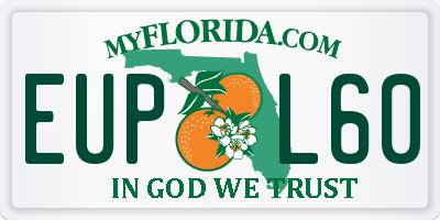 FL license plate EUPL60