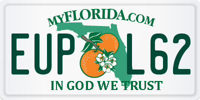 FL license plate EUPL62