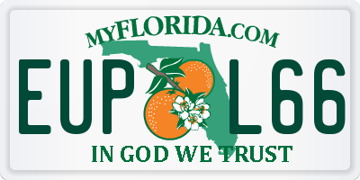 FL license plate EUPL66