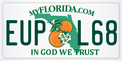 FL license plate EUPL68