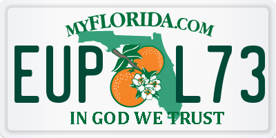 FL license plate EUPL73