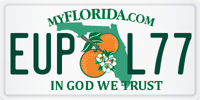 FL license plate EUPL77
