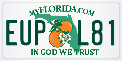 FL license plate EUPL81