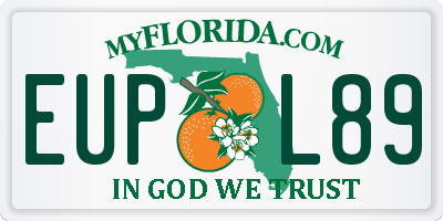 FL license plate EUPL89
