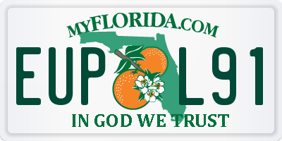 FL license plate EUPL91