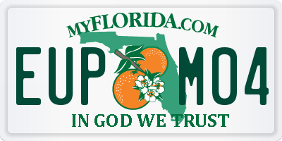 FL license plate EUPM04