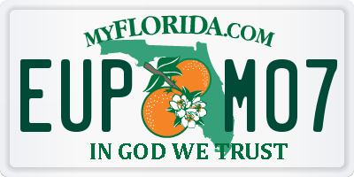 FL license plate EUPM07