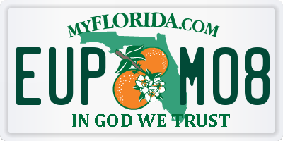 FL license plate EUPM08