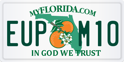 FL license plate EUPM10