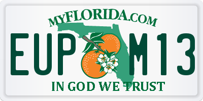 FL license plate EUPM13