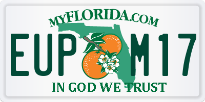 FL license plate EUPM17