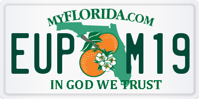 FL license plate EUPM19