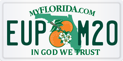 FL license plate EUPM20