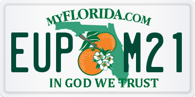 FL license plate EUPM21