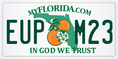 FL license plate EUPM23